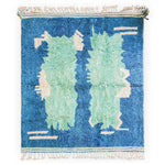 Blue Living Room Rug - Berber Handicraft