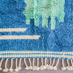 Blue Living Room Rug - Berber Handicraft