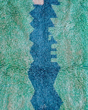 Blue Living Room Rug 3 X 5 Ft | 90 X 150 Cm / With Tassels / Short (0.4” / 1 cm)