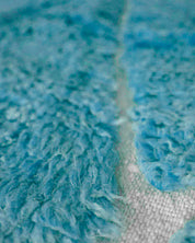 Blue Trellis Rug 3 X 5 Ft | 90 X 150 Cm / With Tassels / Short (0.4” / 1 cm)