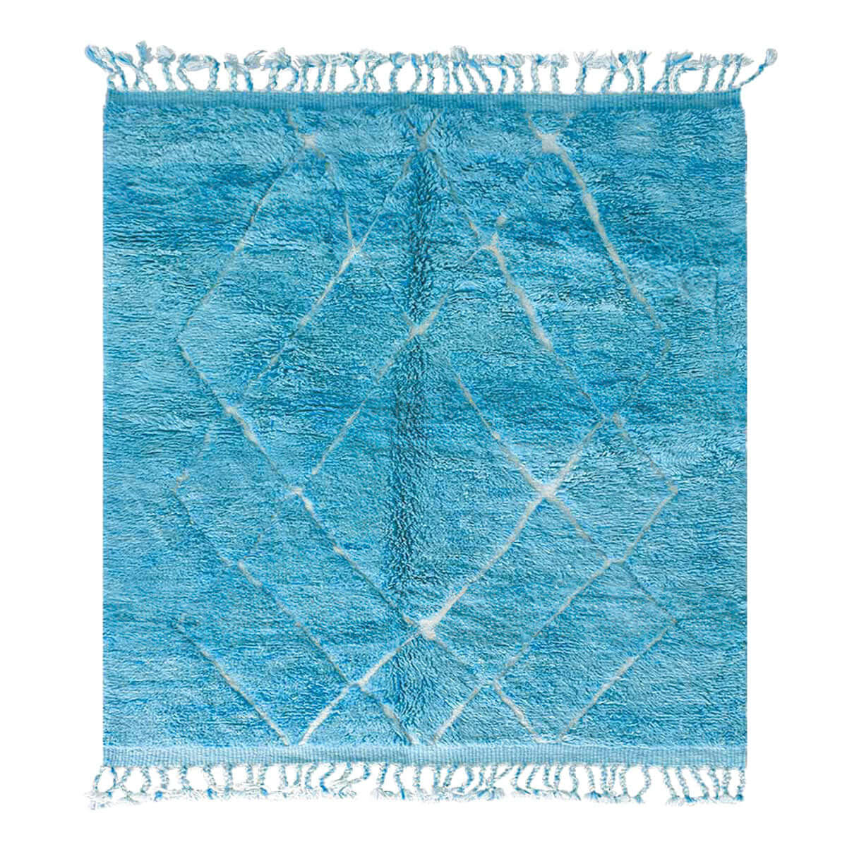 Blue Trellis Rug - Berber Handicraft