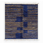 Blue Yellow Berber Rug - Berber Handicraft