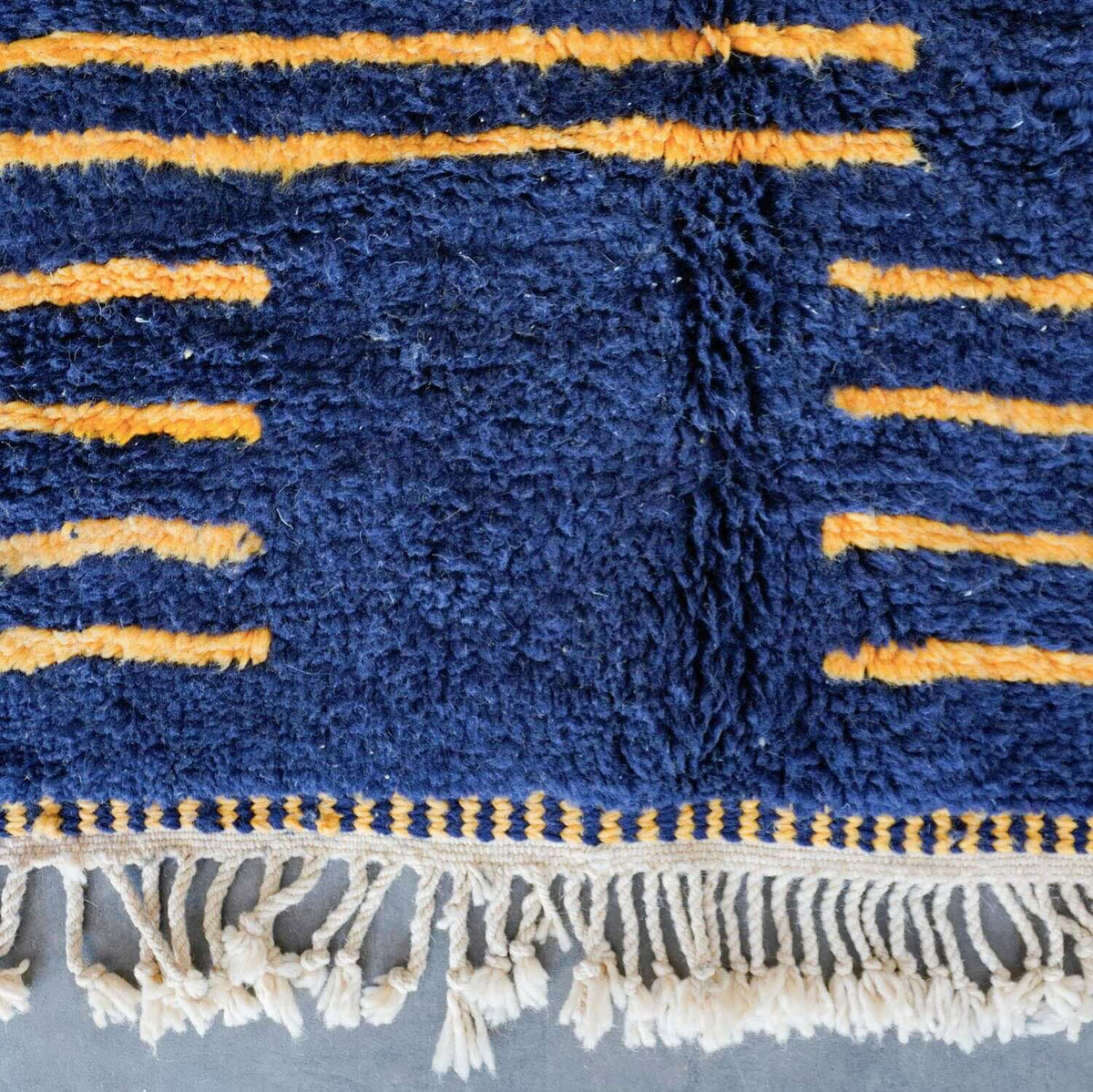 Blue Yellow Berber Rug - Berber Handicraft