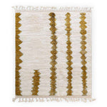 Brown White Azilal Rug - Berber Handicraft