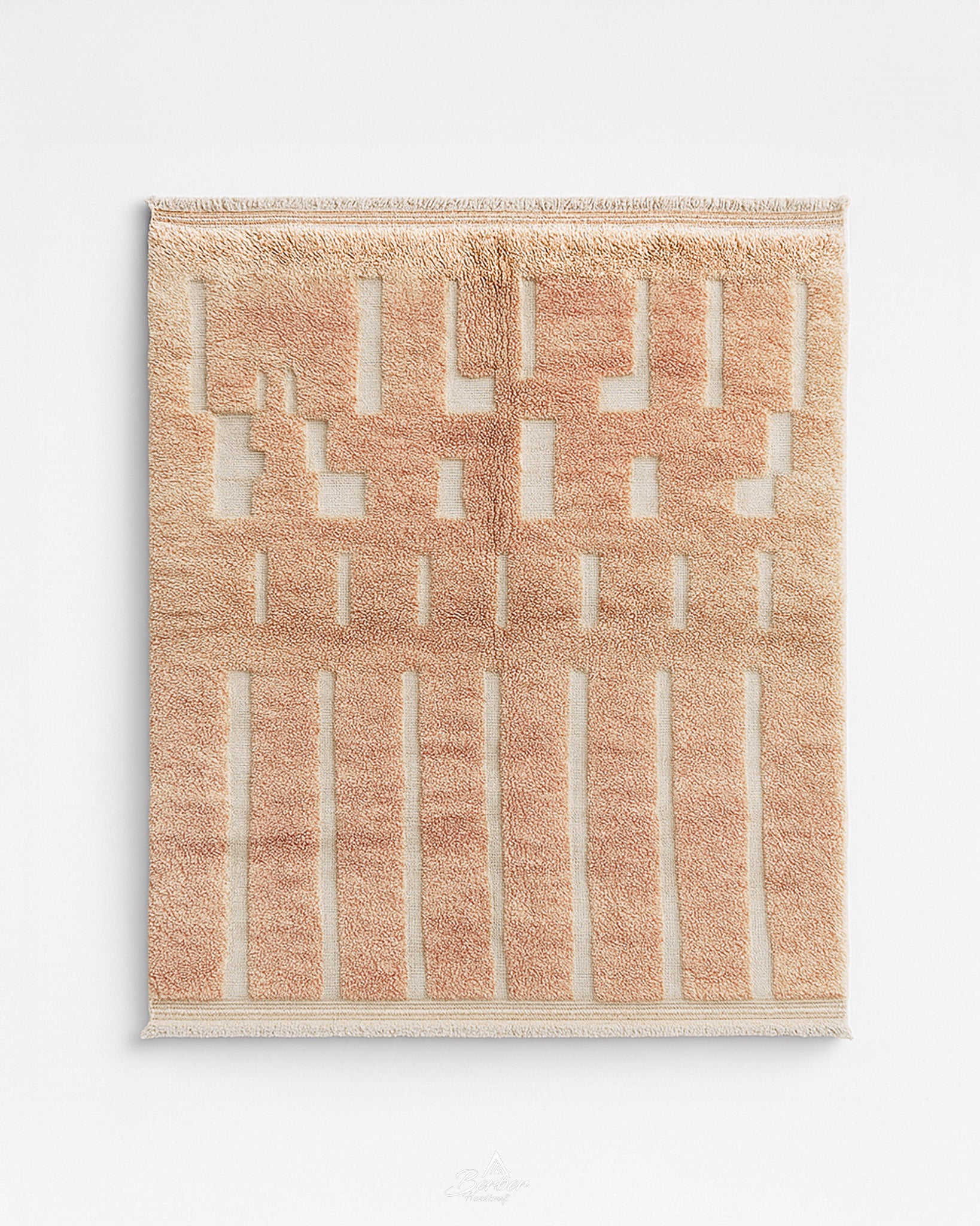 Brown Wool Rug 3 X 5 Ft | 90 X 150 Cm / With Tassels / Short (0.4” / 1 cm)