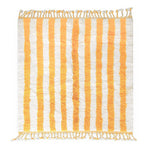 Orange Striped Berber Rug - Berber Handicraft