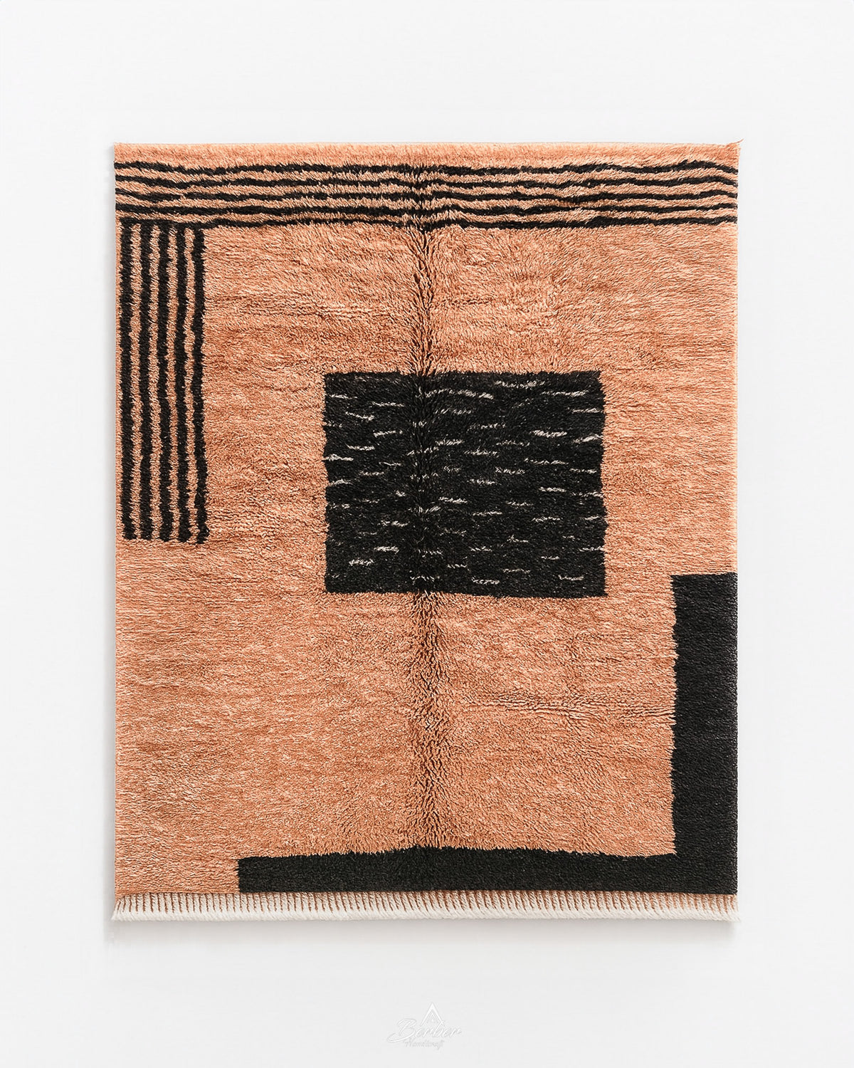Custom Peach Rug 3 X 5 Ft | 90 X 150 Cm / With Tassels / Short (0.4” / 1 cm)