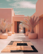 Custom Peach Rug 3 X 5 Ft | 90 X 150 Cm / With Tassels / Short (0.4” / 1 cm)