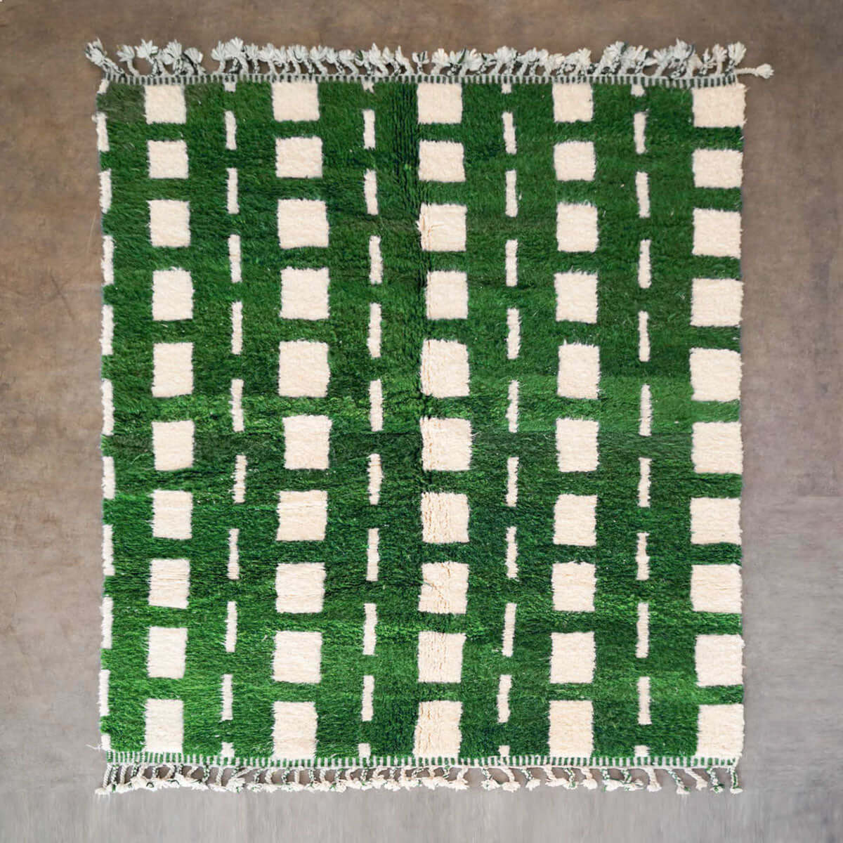 Green Custom Size Rug - Berber Handicraft