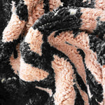 Black and Peach Moroccan rug - Berber Handicraft