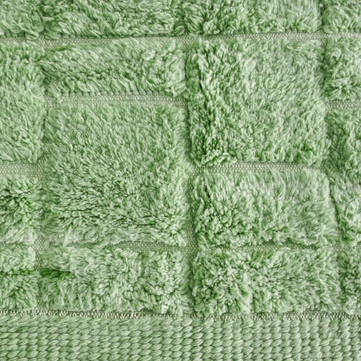 Green Morrocan Wool Rug - Berber Handicraft