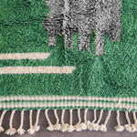 Green Living Room Rug - Berber Handicraft