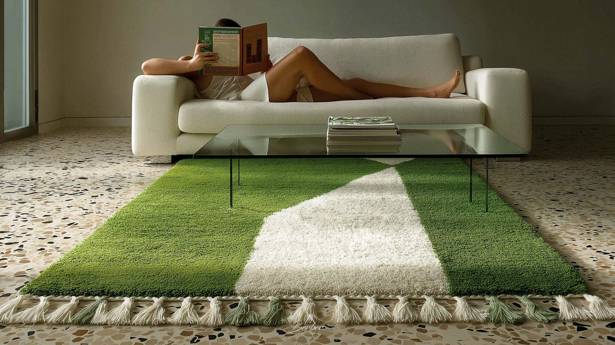 green-moroccan-carpet-RE277-2-Berber Handicraft