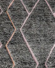 Grey Beni Ourain Berber Rug 3 X 5 Ft | 90 X 150 Cm / With Tassels / Short (0.4” / 1 cm)