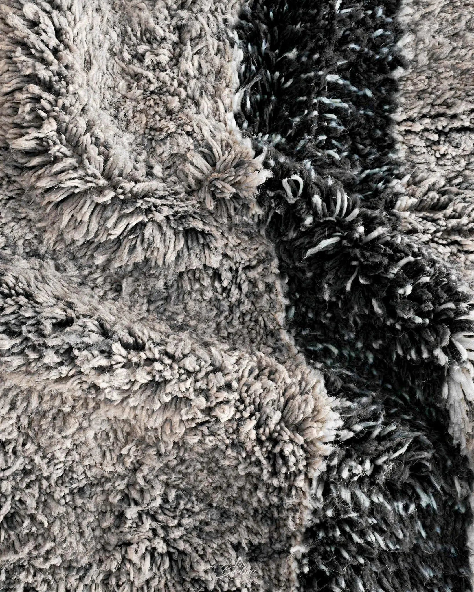 Grey Berber Rug 3 X 5 Ft | 90 X 150 Cm / With Tassels / Short (0.4” / 1 cm)