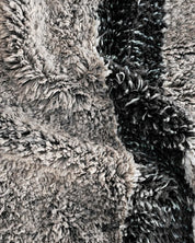 Grey Berber Rug 3 X 5 Ft | 90 X 150 Cm / With Tassels / Short (0.4” / 1 cm)