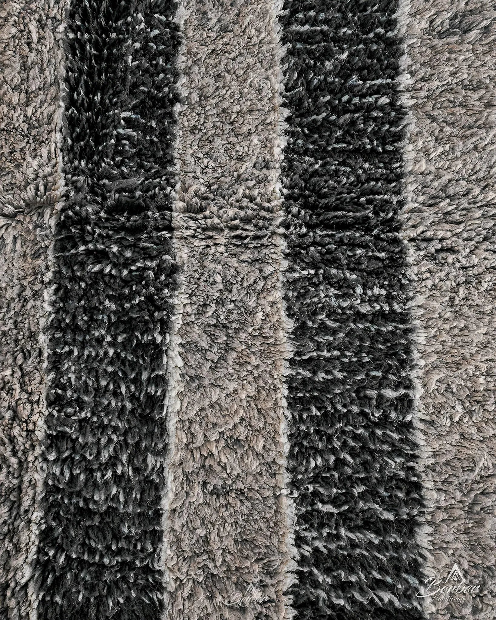 Grey Berber Rug 3 X 5 Ft | 90 X 150 Cm / With Tassels / Short (0.4” / 1 cm)