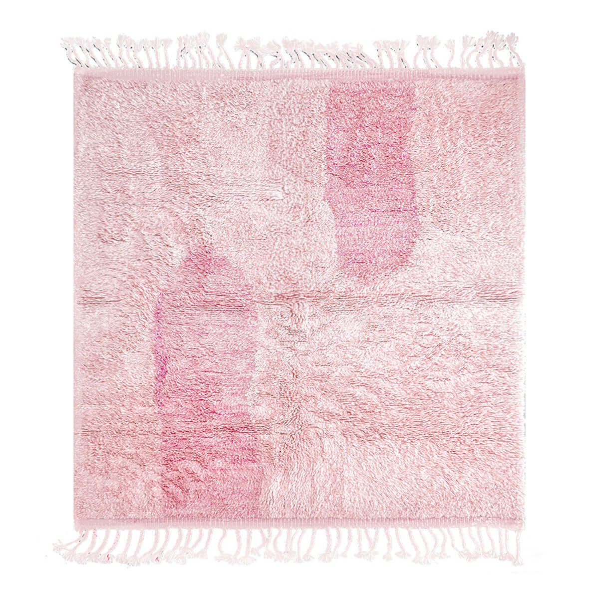 Pink Morrocan Wool Rug - Berber Handicraft