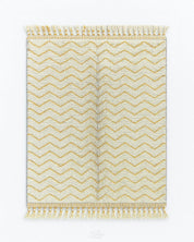 Minimalist Morrocan Rug 3 X 5 Ft | 90 X 150 Cm / With Tassels / Short (0.4” / 1 cm)