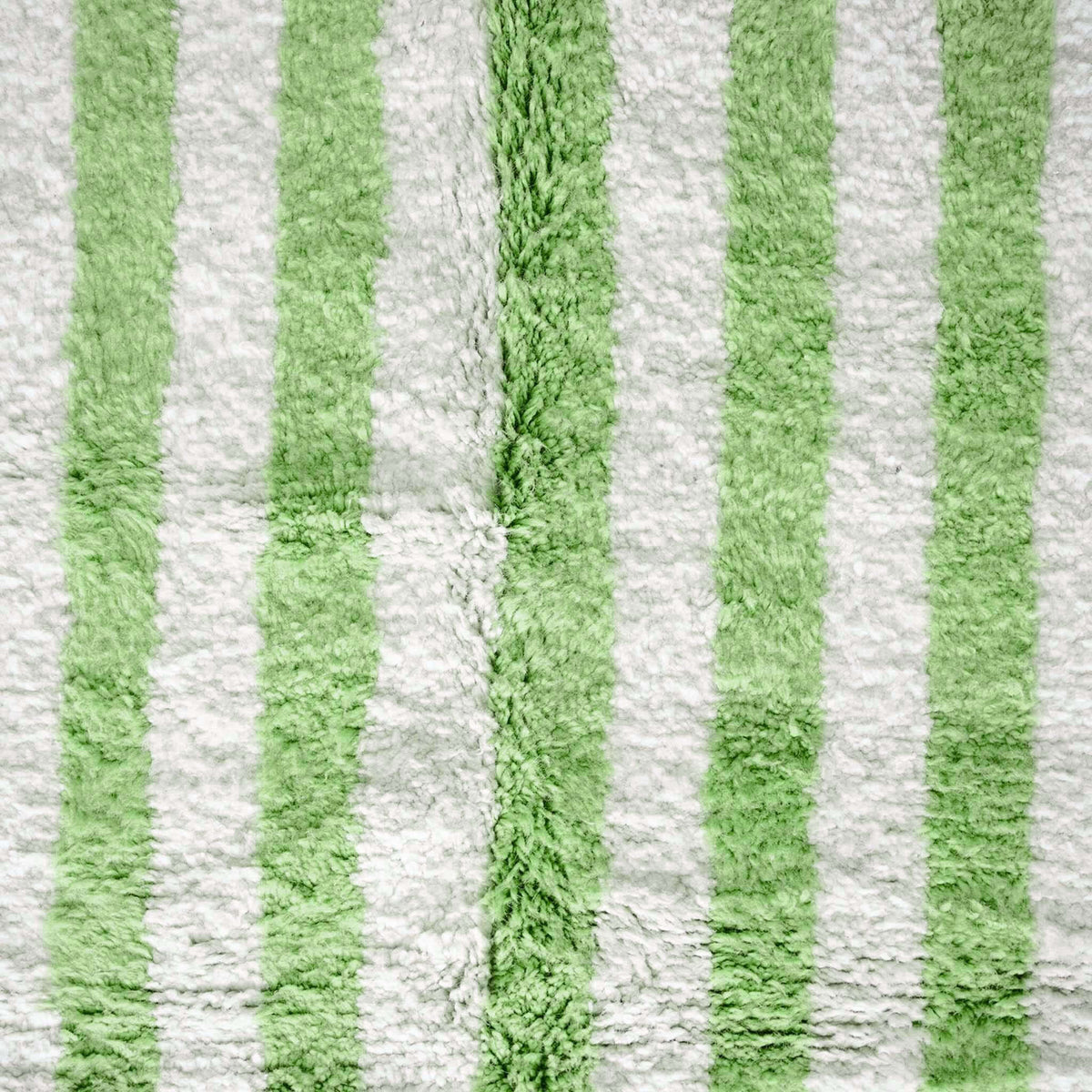 Green and White Modern Rug - Berber Handicraft