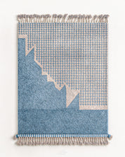 Moroccan Rug Blue 3 X 5 Ft | 90 X 150 Cm / With Tassels / Short (0.4” / 1 cm)