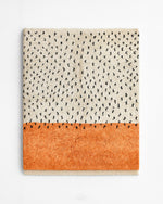Orange and White Dotted Rug 3 X 5 Ft | 90 X 150 Cm / With Tassels / Short (0.4” / 1 cm)