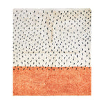 Orange and White Dotted Rug - Berber Handicraft