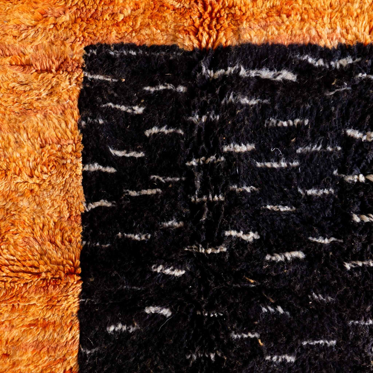 Orange Wool Rug - Berber Handicraft