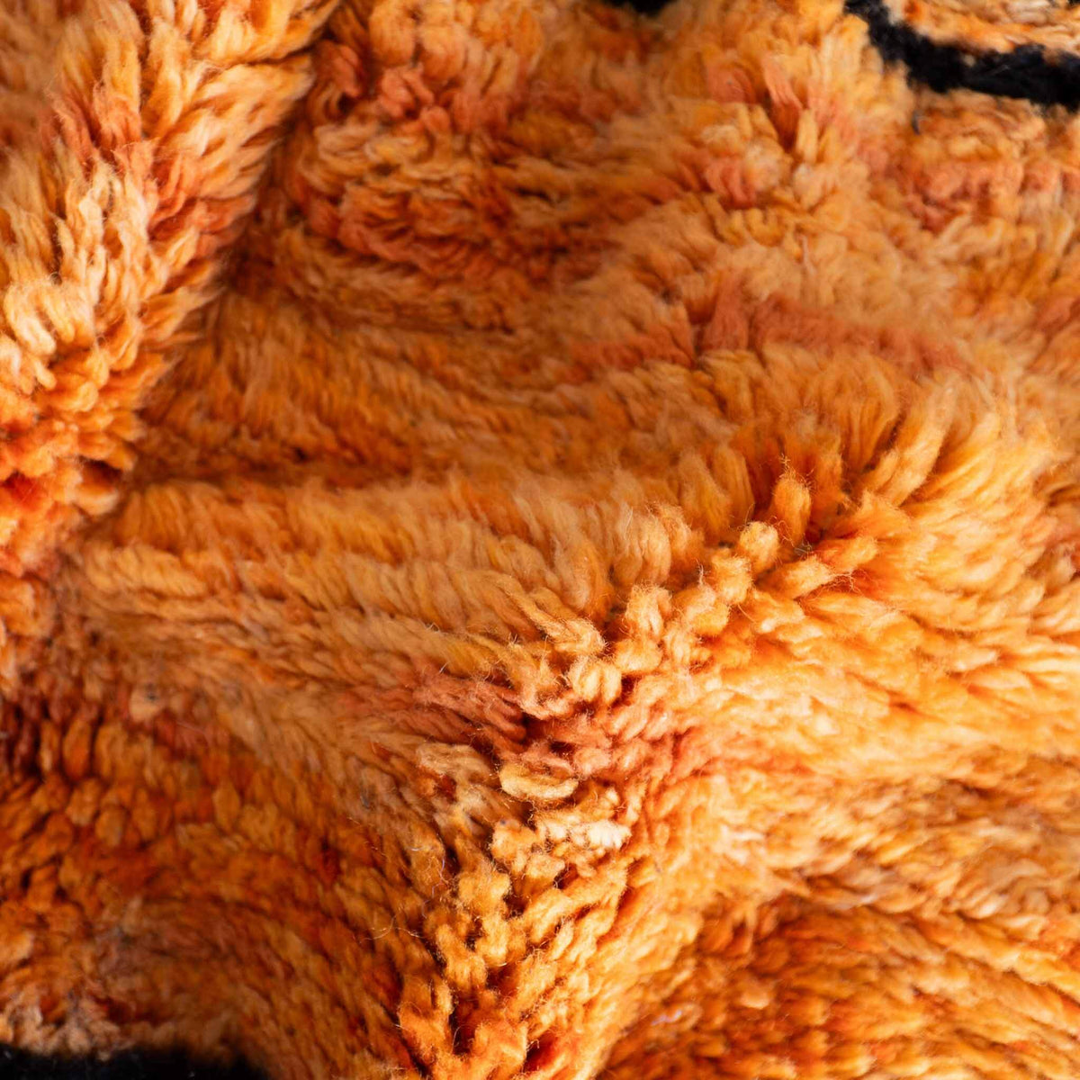 Orange Wool Rug - Berber Handicraft