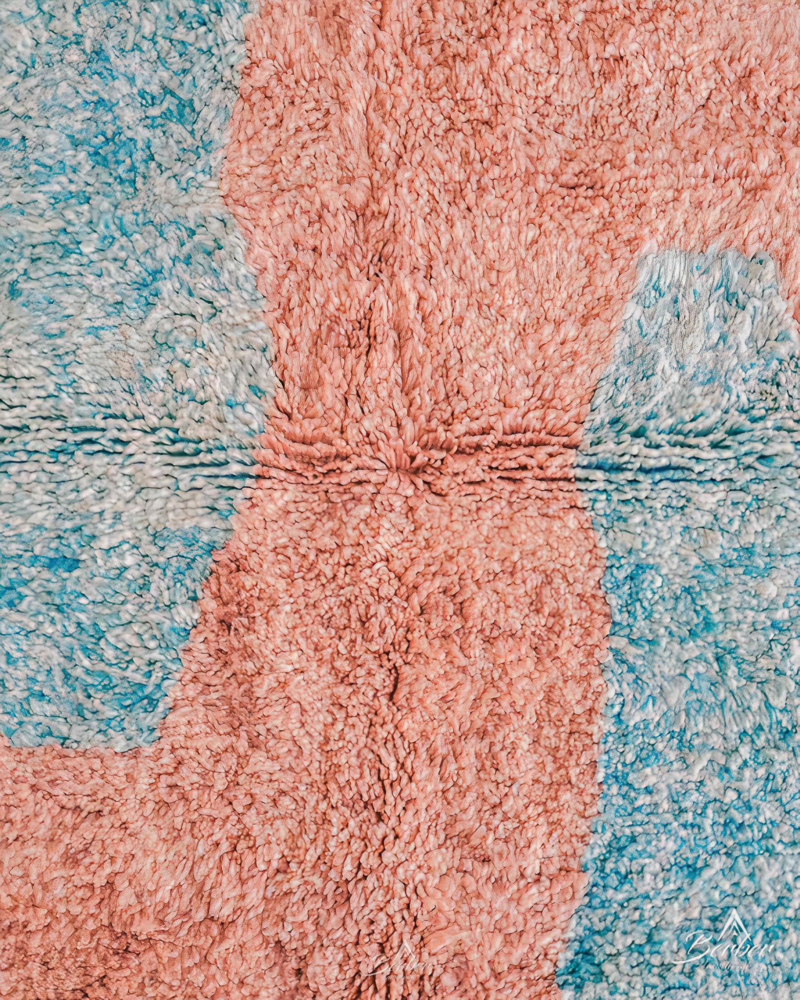 Peach Berber Rug 3 X 5 Ft | 90 X 150 Cm / With Tassels / Short (0.4” / 1 cm)