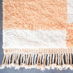 Peach Checker Rug - Berber Handicraft