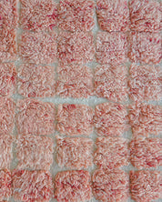 Peach Moroccan Rug 3 X 5 Ft | 90 X 150 Cm / With Tassels / Short (0.4” / 1 cm)