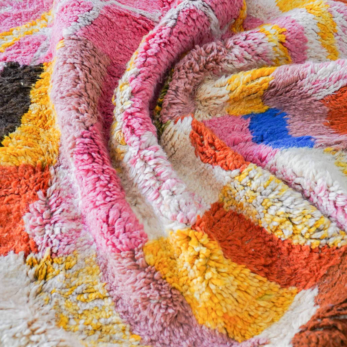 Abstract Pink Rug - Berber Handicraft