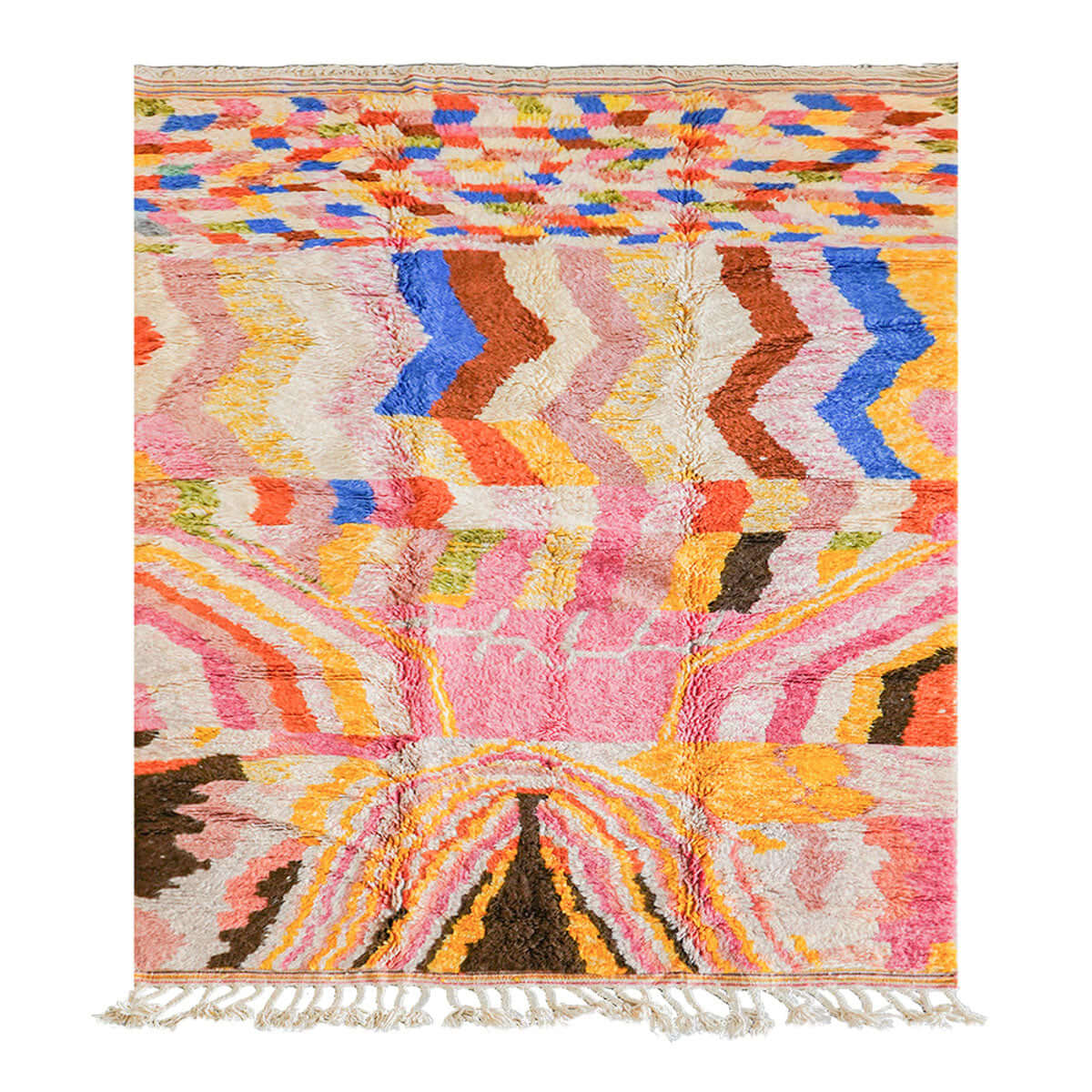 Abstract Pink Rug - Berber Handicraft