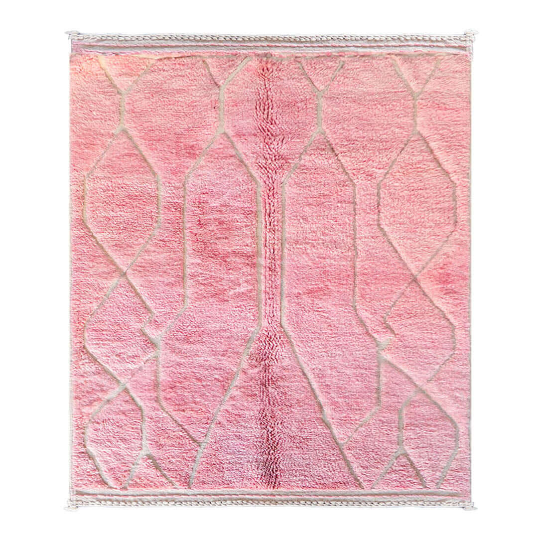 Pink Beni Ourain Rug - Berber Handicraft