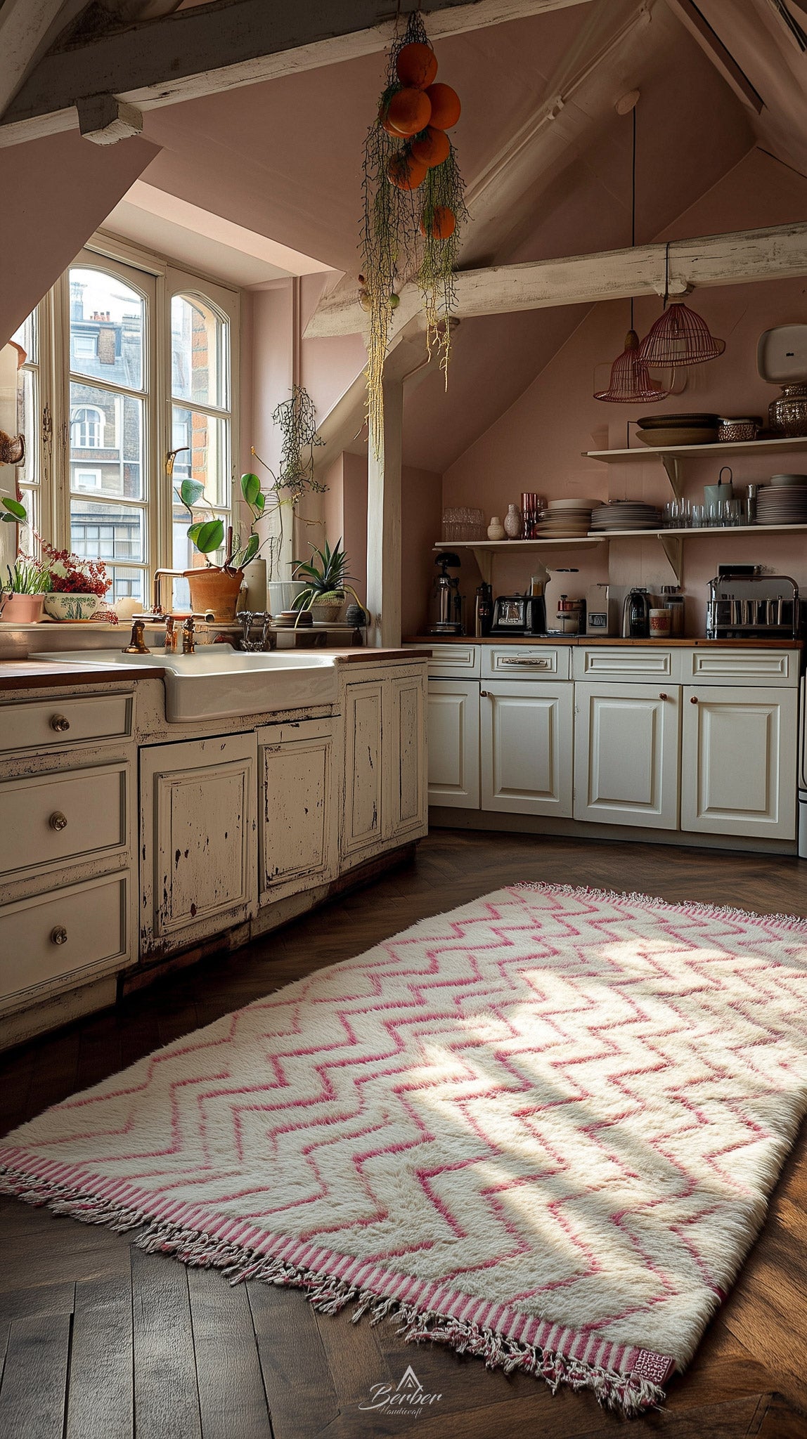 pink-boho-chic-rug-RE22-Berber Handicraft