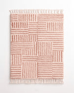 Peach Boho Rug 3 X 5 Ft | 90 X 150 Cm / With Tassels / Short (0.4” / 1 cm)