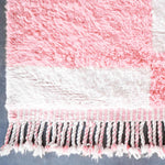 Pink Checkered Rug - Berber Handicraft