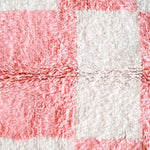 Pink Checkered Rug - Berber Handicraft