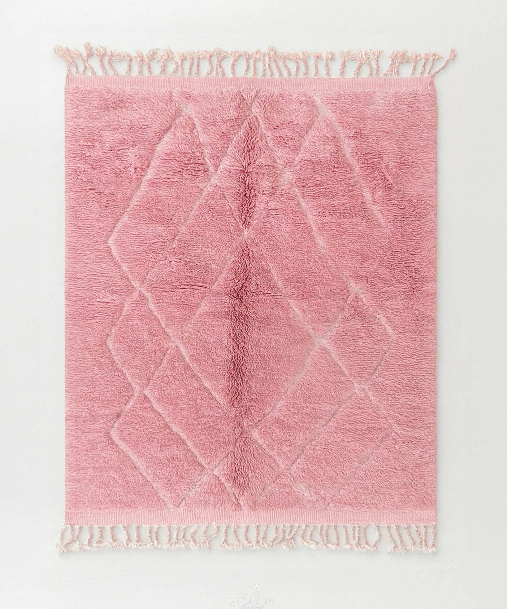Pink Trellis Rug-Berber Handicraft