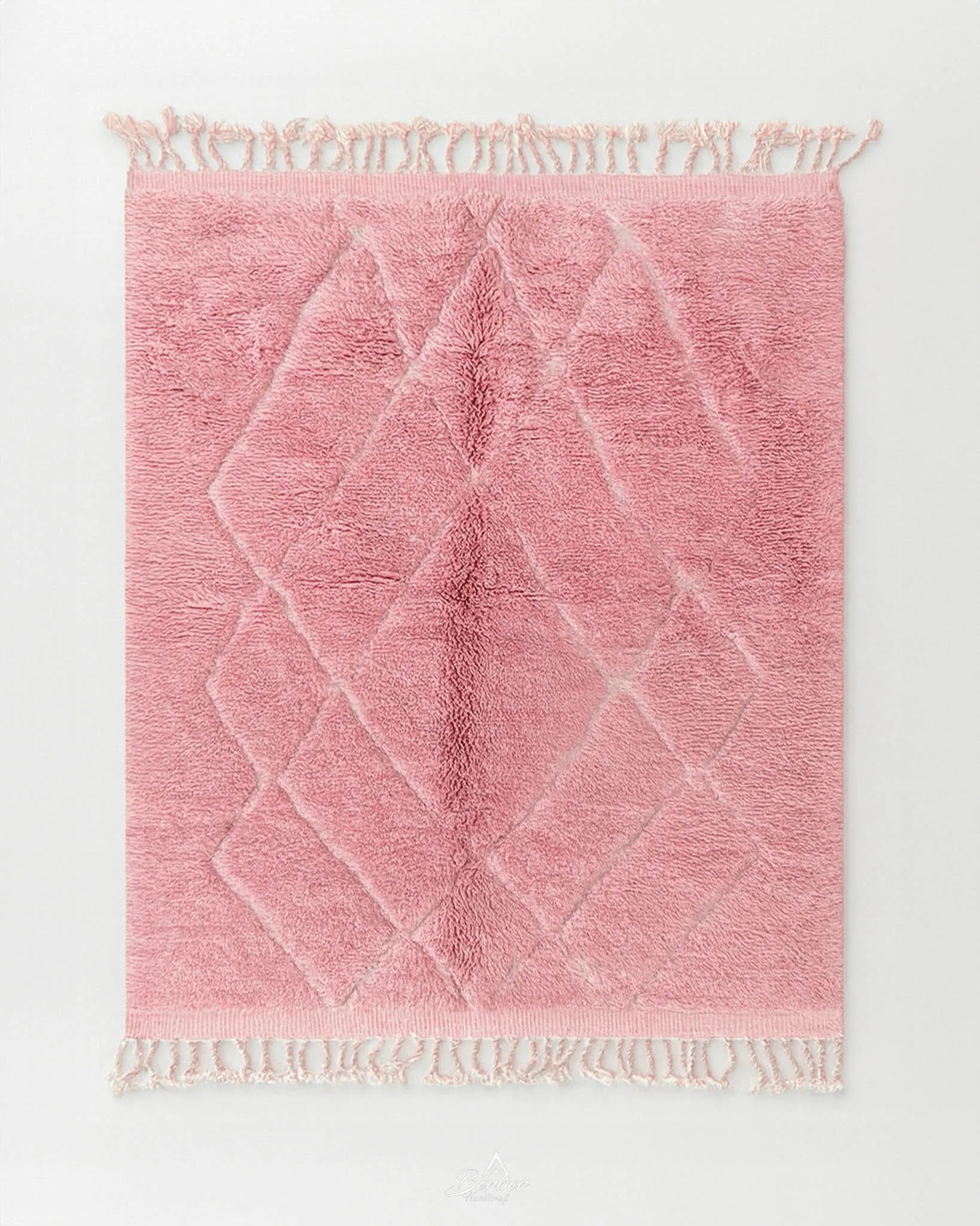 Pink Trellis Rug-Berber Handicraft