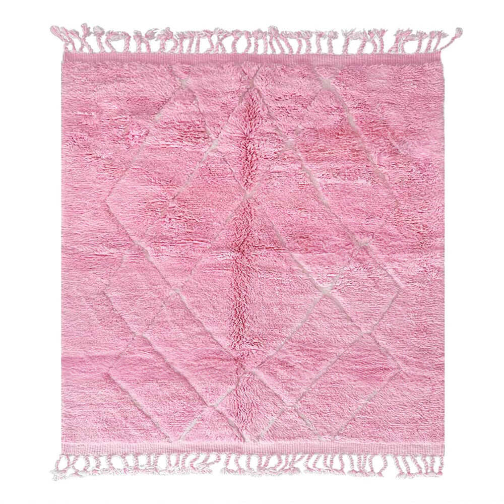 Pink Trellis Rug - Berber Handicraft