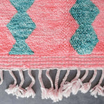 Pink Turquoise Boujaad Rug - Berber Handicraft