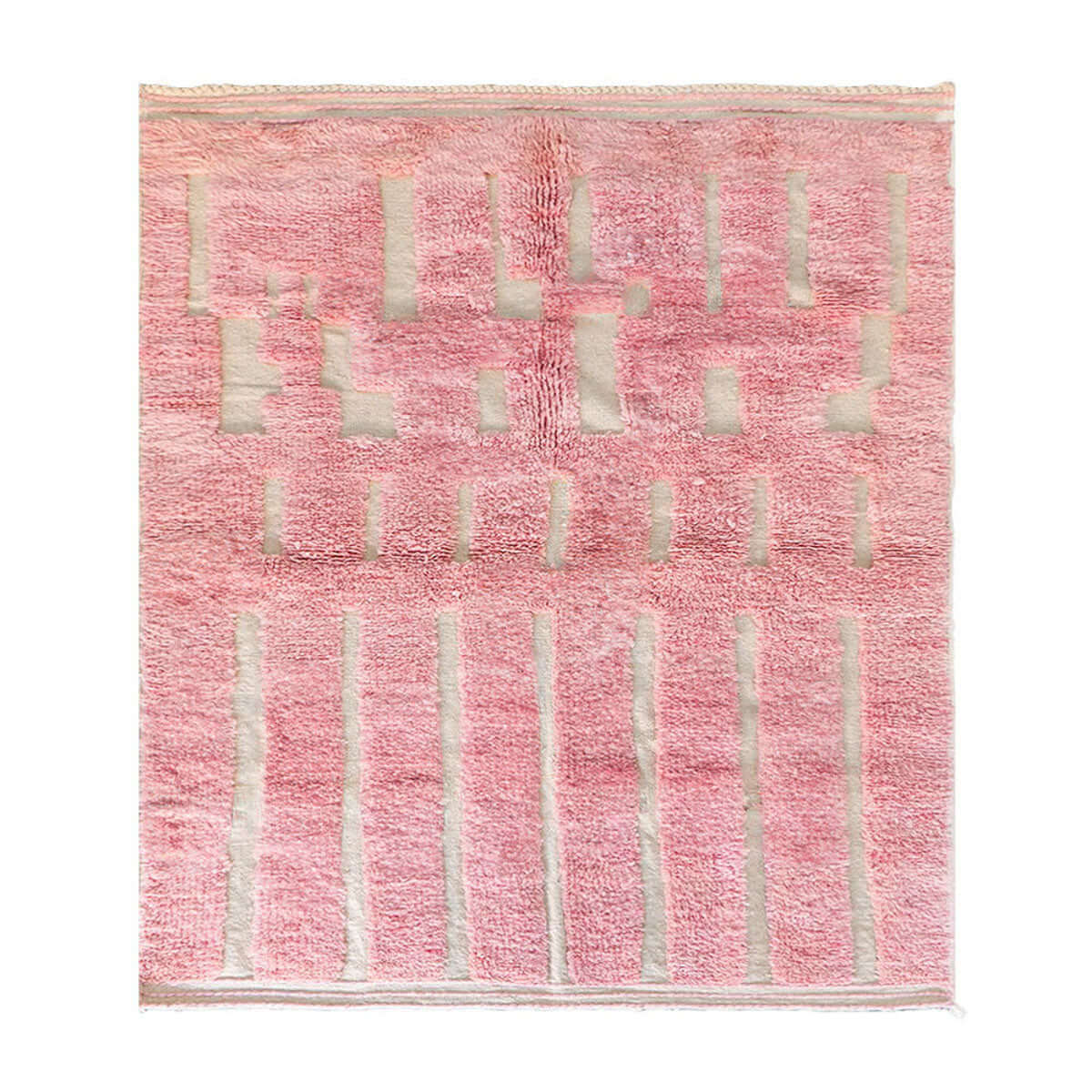 Pink Wool Rug - Berber Handicraft