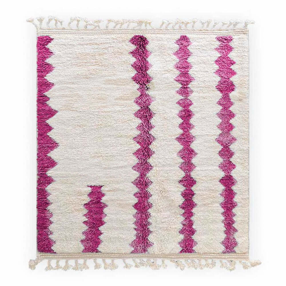 Purple Azilal Rug - Berber Handicraft