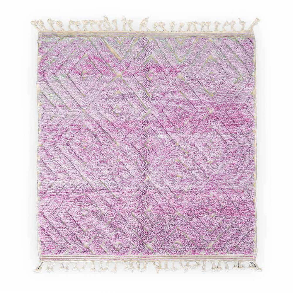 Purple Treillis Moroccan Rug - Berber Handicraft