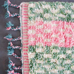 Pink and Green Moroccan Rug - Berber Handicraft