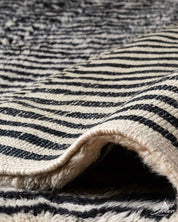 Striped Black Moroccan Rug