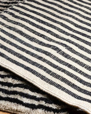 Striped Black Moroccan Rug