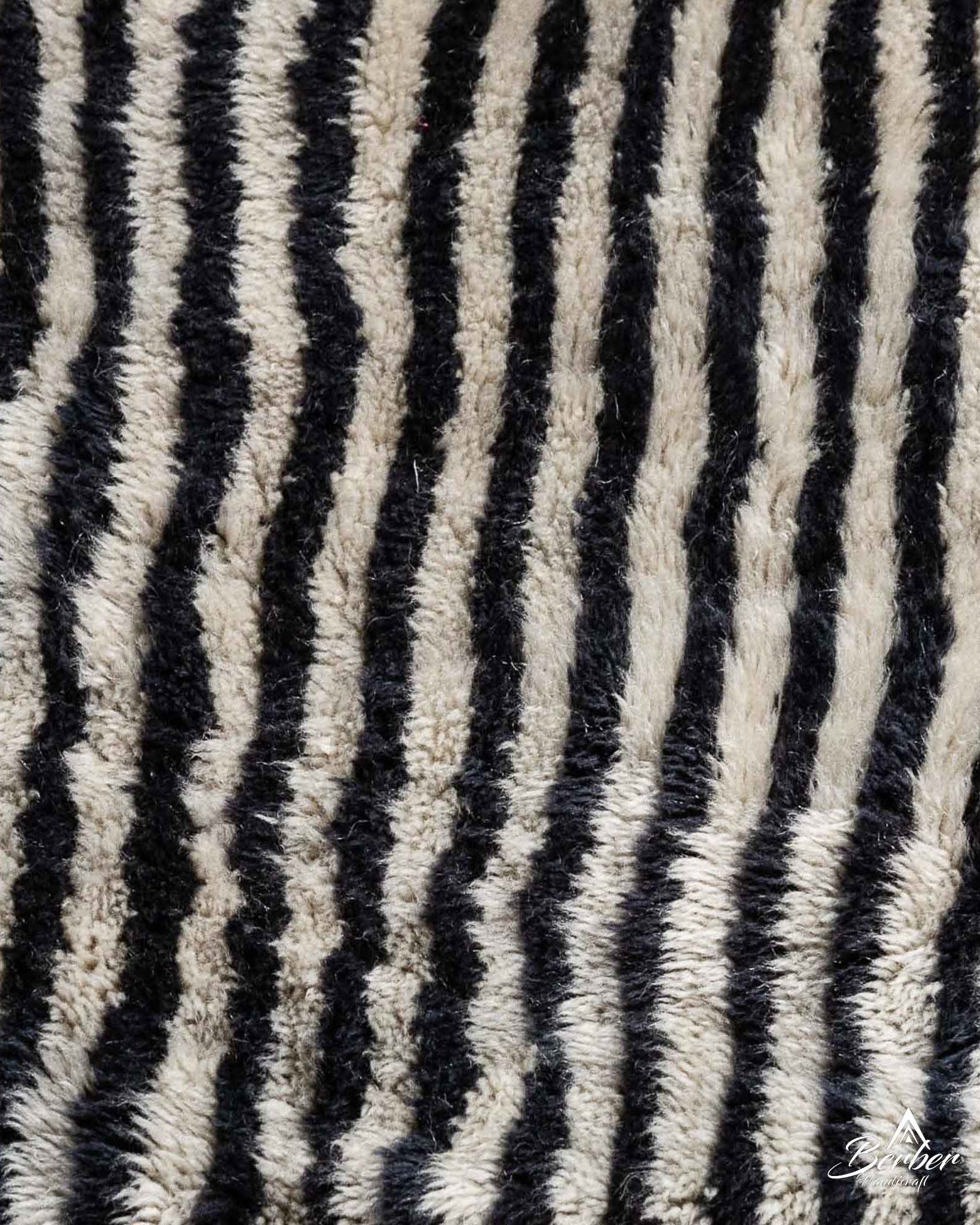 Striped Black Moroccan Rug